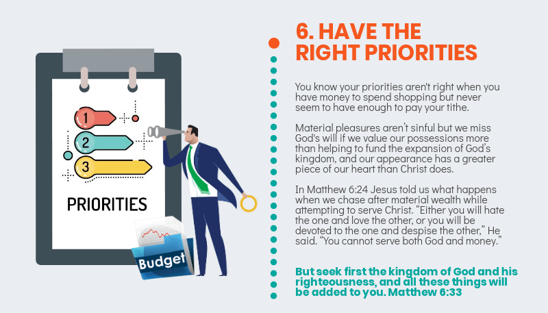 7 Ways You Can Become A Good Financial Steward - Have the right priorities