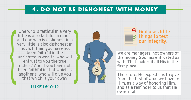 Infographic: Four Ways How Not To Handle Money - Do not be dishonest with money